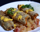 Foto del paso 5 de la receta: Chayotas en crema con rollitos de pan y salchicha
