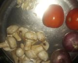 A picture of step 1 of Mushroom in red thai gravy.