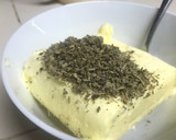 A picture of step 2 of Easy Sage and Basil Butter.