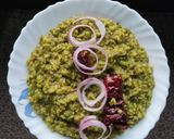 A picture of step 3 of Palak Khichdi.