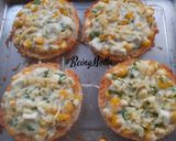 A picture of step 4 of Corn- Paneer Toast.