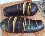 Foto del paso 1 de la receta: Acordeones de berenjenas rellenos (Asados o al horno)