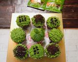 Foto langkah ke 8 dari resep Brownies Kukus Matcha Topping Glaze Matcha.