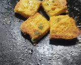 A picture of step 3 of Bread Pudla.