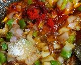 A picture of step 2 of Indo Chinese fried rice.