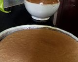 A picture of step 8 of Japanese chocolate cotton sponge cake.