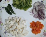 A picture of step 1 of Vegetable Paneer.