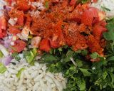 A picture of step 1 of Dry bhel fireless cooking with puffed rice.