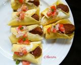 A picture of step 5 of Omelette Soya stick Tacos.