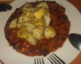 Foto del paso 5 de la receta: Pisto, patatas hechas al microondas y Salmón con limón y eneldo