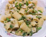 Foto del passaggio 8 della ricetta Paccheri con Gamberi e Zucchine al Profumo di Menta e Limone