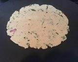 A picture of step 7 of Pudina Jowar Rotis.