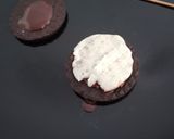 A picture of step 4 of Mylees double chocolate Oreo biscuit.
