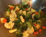 A picture of step 7 of Mix Veg in White Sauce.