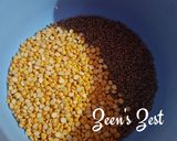 A picture of step 1 of Moth Bean and Bengal Gram Daal Vadas.