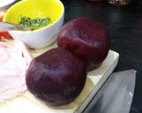 A picture of step 4 of Christmas canapes.