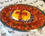 Une image de l'étape 11 de Salade de carottes, tomates, oignon rouge, poivron jaune et mozzarella di buffala.