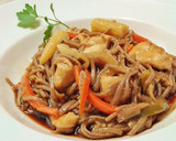 Foto del paso 7 de la receta: Pollo con almendras y fideos soba