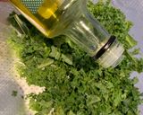 A picture of step 1 of Crispy kale 🥬.