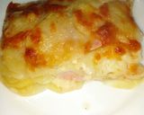 A picture of step 5 of Potato Parmigiana with Ham and Cheese.