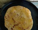 A picture of step 7 of Maharashtrian puran poli.