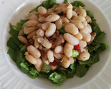 Foto del paso 7 de la receta: Ensalada templada de alubias blancas, espinacas y naranja