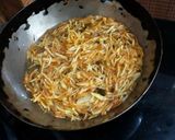 A picture of step 2 of Aloo Jhuri Bhaja.