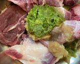 A picture of step 1 of Teevar - Sindhi style Mutton curry.