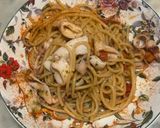 A picture of step 6 of Spaghetti with Baby Squid Skillet-Style.