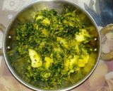 A picture of step 5 of Methi Aloo.