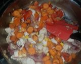 A picture of step 2 of Creamy chicken sherperds pie.