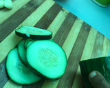 A picture of step 1 of Cucumber salad.