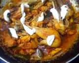 A picture of step 11 of Chicken Shinwari Karahi with cream.