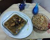 A picture of step 2 of Cabbage and eggs fried rice.