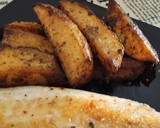 Foto del paso 8 de la receta: Pargo Salvaje a la Plancha con Patatas Gajo y Mayonesa de Ponzu con Trufa y Galbi