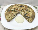 Foto del paso 4 de la receta: Tortilla de alcachofas y espinacas con alioli de aguacate