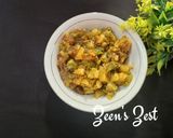 A picture of step 4 of Aloo Suvaa Shimla Mirch.