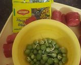 A picture of step 1 of Maggi magic masala sprouted peas with carrots.
