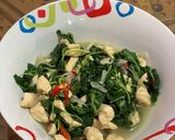 Foto langkah ke 8 dari resep 18. Ayam tumis bayam (diet).