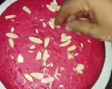 A picture of step 6 of Rose Milk Cake.