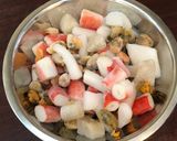 A picture of step 6 of Seafood Potjie.