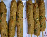 A picture of step 8 of Seekh kabab.