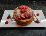 Foto del paso 3 de la receta: Tortitas de plátano y avena con fresas