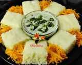 A picture of step 13 of Rava Dhokla (Tricolour).
