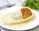 Hússal töltött tök kapormártásban recept fázis 17 fotója
