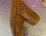 A picture of step 7 of Biscoff Christmas yule log.