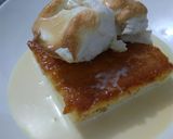 Foto del paso 6 de la receta: Esponja de vainilla sobre salsa de tres leches anisada coronada con merengue suizo horneado salpicado de caramelo