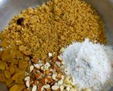 A picture of step 5 of Daal, Bati and Churma (Rajasthani Thali).