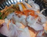 A picture of step 2 of Piyaju (Red Lentil & Onion fritters).