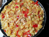 Tortilla de papas y carne